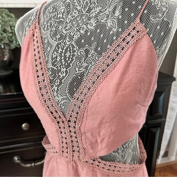 Indikah Rose Mauve Cutout Mini Dress – Size M - Picture 11 of 15